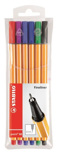 Tűfilc Stabilo Point 88, 6 db-os készlet