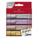 Szövegkiemelő klt. 4db-os Faber-Castell 1546 metál