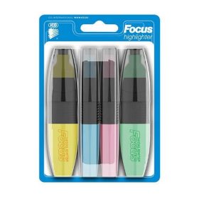 Szövegkiemelő ICO Focus pasztell, 4 db-os készlet