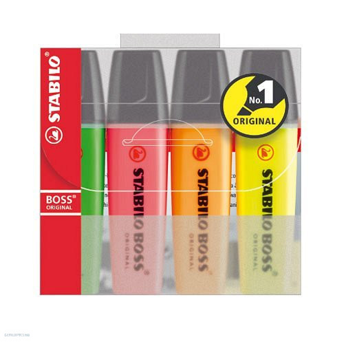 Szövegkiemelő klt. 4 db-os Stabilo Boss 70/4