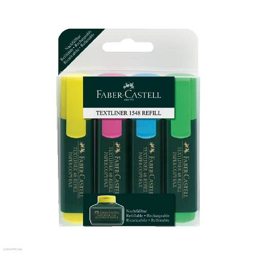 Szövegkiemelő klt. 4 db-os Faber Castell 1548