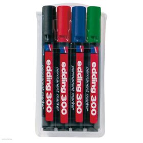 Marker klt. 4 db-os permanent Edding 300