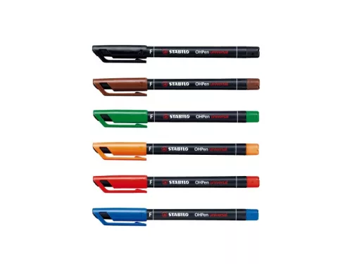 OHP marker Stabilo F, 842/6, 6 darabos készlet
