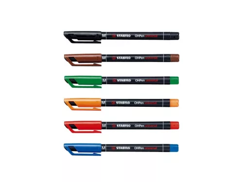 OHP marker Stabilo M, 843/6, 6 darabos készlet