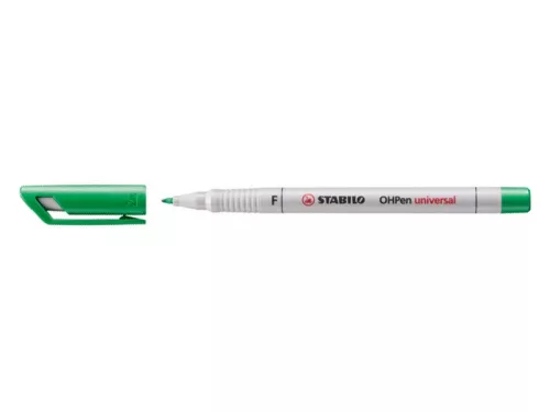 OHP marker Stabilo F, 852/36, vízbázisú, zöld