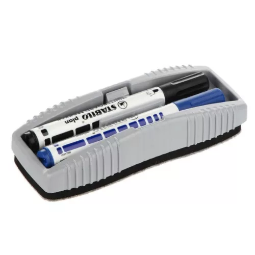 Táblamarker és törlő készlet, Stabilo 6412PM, 2 színű