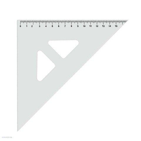 Vonalzó, műanyag, 15 cm