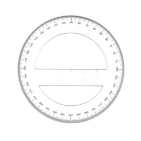 Szögmérő, műanyag, 360 fokos