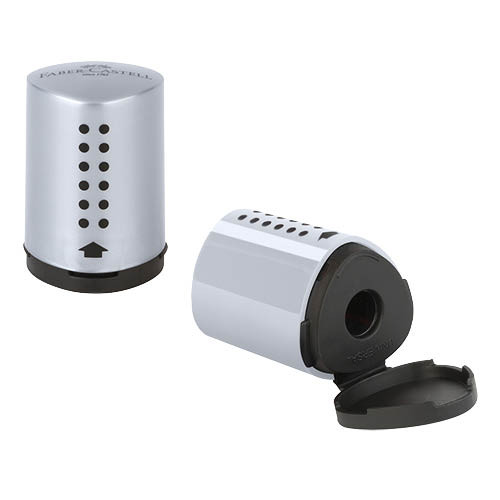 Hegyező Faber-Castell Grip 2001, mini, ezüst