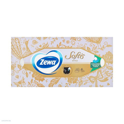 Papírzsebkendő 80db-os dobozos Zewa Softis 4 rétegű
