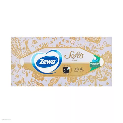 Papírzsebkendő 80db-os dobozos Zewa Softis 4 rétegű