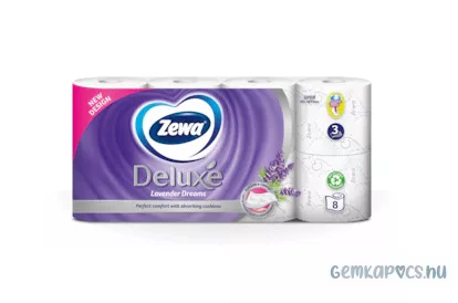 Egészségügyi papír 3 rétegű Zewa Deluxe Aroma Spa, vagy Pure White 8 tekercs