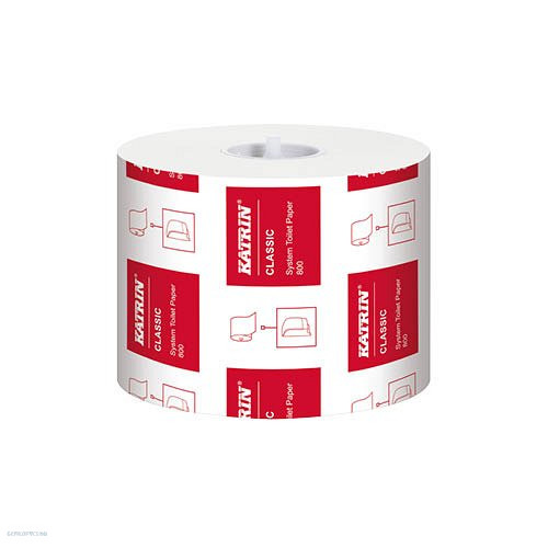 Egészségügyi papír Katrin Classic System 800 2rtg fehér 800lap 98m 100% újrahasznosított