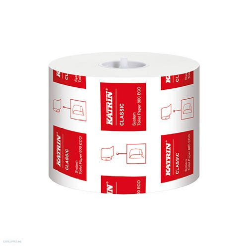 Egészségügyi papír Katrin Classic System 800 ECO 2rtg fehér 800lap 92m 100% újrahasznosított