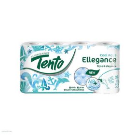   Egészségügyi papír Tento Ellegance Cool Aqua/Blue Decor 3 réteg, 8 tekercs, 150 lap