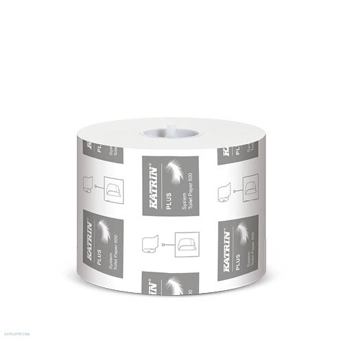 Egészségügyi papír KATRIN Plus Toilet 3, hófehér, 3 rétegű, 500 lap, 60 méter 