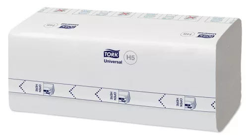 Kéztörlő Tork PeakServe® Universal H5, folyamatos adagolású, 1 rétegű, 410 lapos, fehér, 12 db/csm