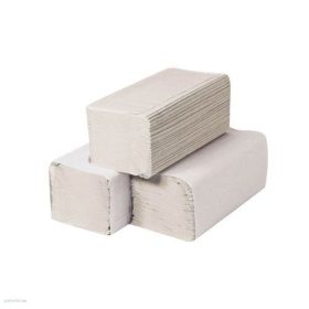   Kéztörlő "V" hajtogatott 1 rétegű natúr 250 lapos 23x25cm 100% újrahasznosított