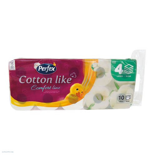 Egészségügyi papír Perfex Cotton like Comfort line 10 tekercs  4 rétegű
