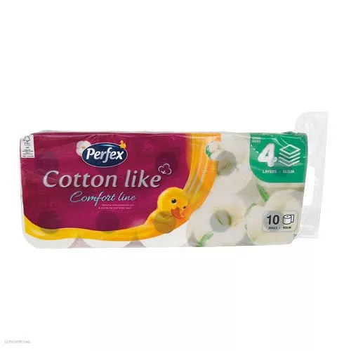 Egészségügyi papír Perfex Cotton like Comfort line 10 tekercs  4 rétegű