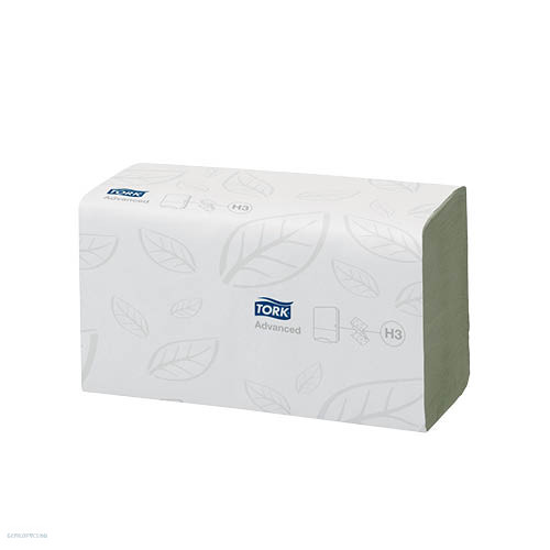 Kéztörlő Tork  Singlefold H3 23x24,8cm 2 réteg 250lap zöld 290179