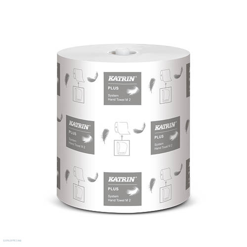 Kéztörlő Katrin Plus M2 tekercses 19cm 100méter 2rétegű hófehér 100% cellulóz