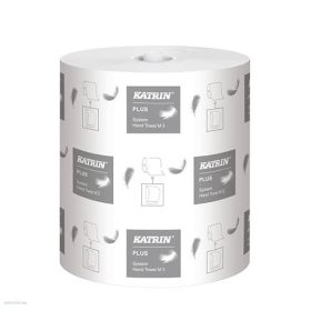   Kéztörlő Katrin Plus M3 tekercses 19cm 100méter 3rétegű hófehér 100% cellulóz
