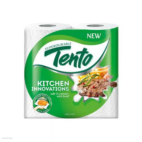 Kéztörlő Tento Kitchen Innovations, 3 rétegű, 2 x 73 lap, 2 tekercs/csom