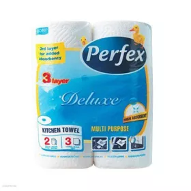   Kéztörlő Harmony soft/Prémium/ Boni Perfex Deluxe 3 rétegű 2 tekercs 2 x 50 lap