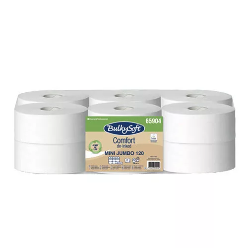 Toalettpapír Bulkysoft Comfort Mini, 315 lapos, 2 rétegű, fehér