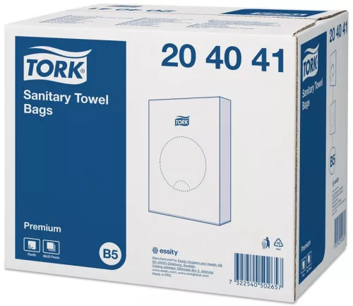 Higiéniai tasak Tork, 25 darabos csomag, B5, fehér, 48 csomag/doboz