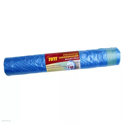 Szemeteszsák záró szalaggal extra 110L-es 60 x 100 cm 10 db