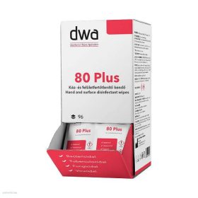   Törlőkendő nedves bőr-és felületfertőtlenítő DWA80Plus 96x1lap kínáló