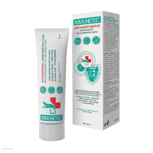 Kéz-és bőrvédő krém Immunetec antimikrobiális fertőtlenítő 50ml