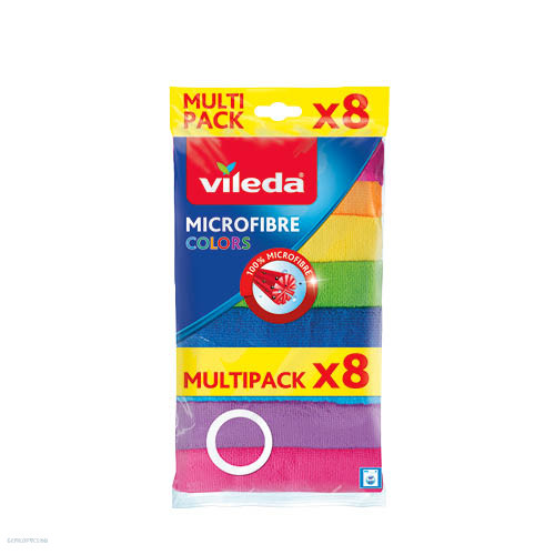 Törlőkendő Vileda Color 8 színű mikroszálas 8db 