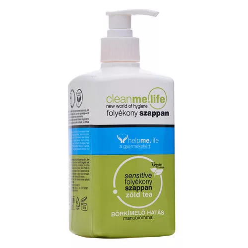 Szappan folyékony Cleanme.life Sensitive zöld tea, 500 ml