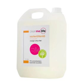   Kézfertőtlenítő gél Cleanme.life, mangó-citrus, utántöltő, 5 l