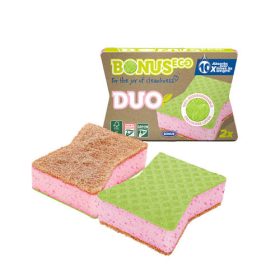 Mosogatószivacs Bonus+ Duo, karcmentes, 2 darab/csomag