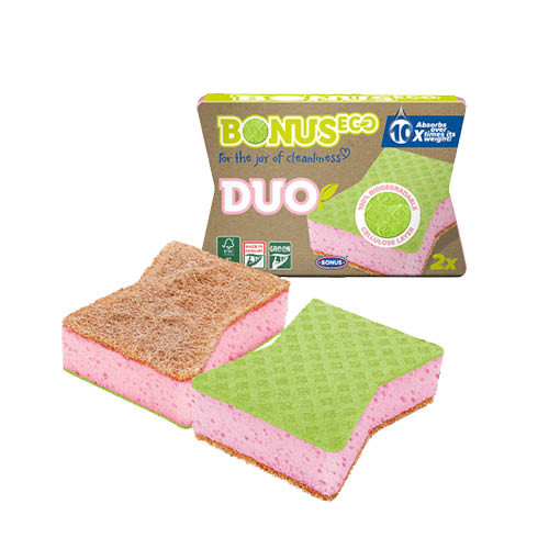 Mosogatószivacs Bonus+ Duo, karcmentes, 2 darab/csomag