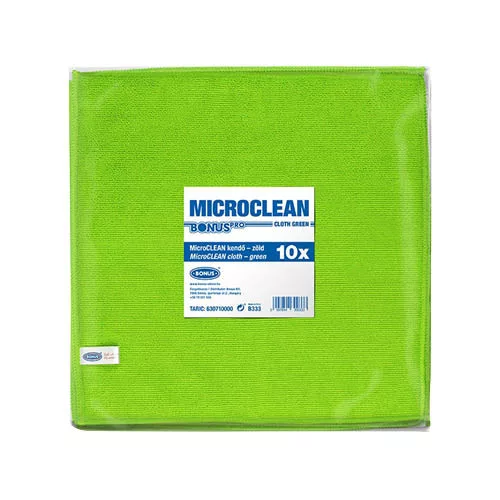 Törlőkendő Bonus Pro MicroCLEAN, zöld, 10 darab/csomag