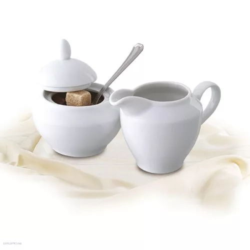 Cukortartó fedővel Rotberg Porcelain Basic fehér 15cl 1211BAS001