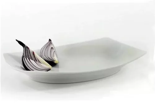 Kínálótál 33cm Rotberg Porcelain® Quadrat, négyszögletes fehér porcelán