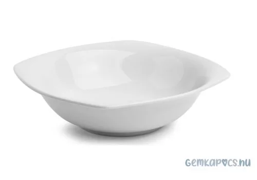 Leveses tálka, mély Rotberg Porcelain Qudrate négyszögletes fehér 17cm, 6db/klt
