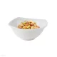 Mogyorós-salátás tálka Rotberg Porcelain Qudrate négyszögletes fehér, 17 cm, 6db/klt