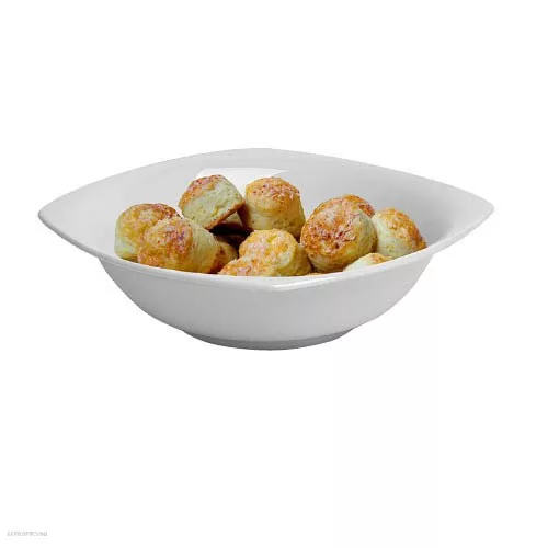 Salátás és pogácsás tál Rotberg Porcelain Quadrate négyszögletes fehér, 26 cm