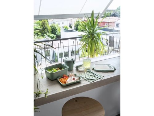 Ételtartó "SMART TO GO" téglalap alakú 1,2l zöld