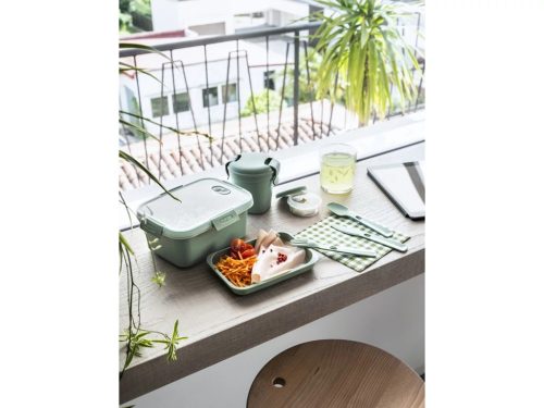 Ételtartó "SMART TO GO" téglalap alakú 1,2l zöld