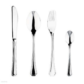   Evőeszköz szett Oktagonal, rozsdamentes, 24 db-os készlet (4 x 6 db: kanál, villa, kés, kávéskanál)