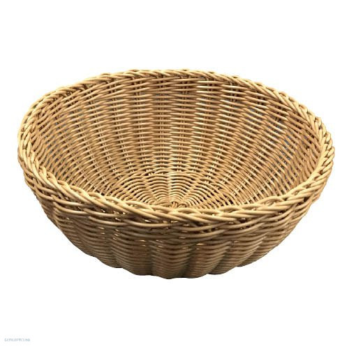 Kosár fonott kerek 30 cm világosbarna
