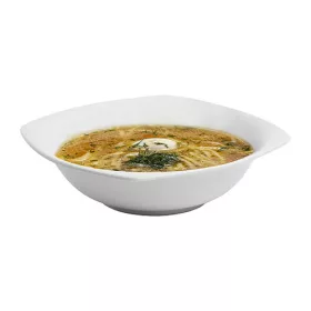   Leveses tál mély Rotberg Porcelain Qudrate négyszögletes fehér 23 cm 6db/klt